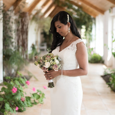 real bride wears edith bracelet