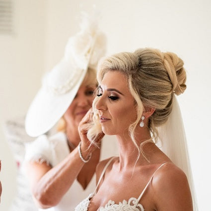 Real Bride Wears Jodie Silver Earrings