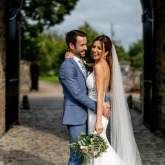 real bride wears Jodie earrings