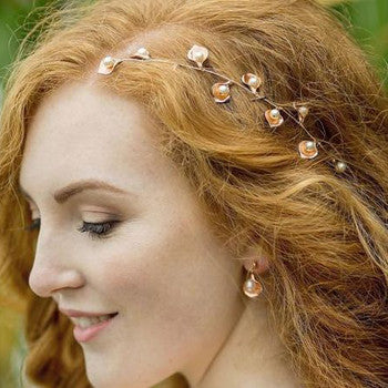 Spring Weddings Inspiration Rose Gold Headpiece