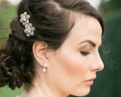 pearl hair clips wedding