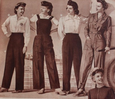 1940s Sporting Ladies Slacks  Vintage 40s Latte Brown Wool Gabardine Trousers  Pants with Top Stitching Dropped Loops and Side Zip  Medium