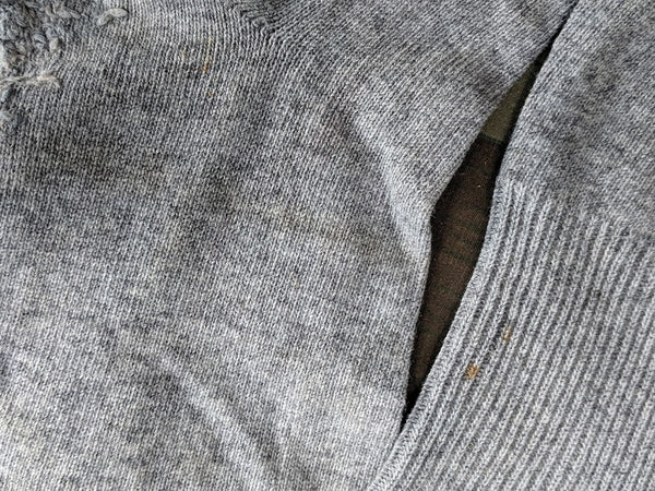 German Gray Heavily Repaired Socks