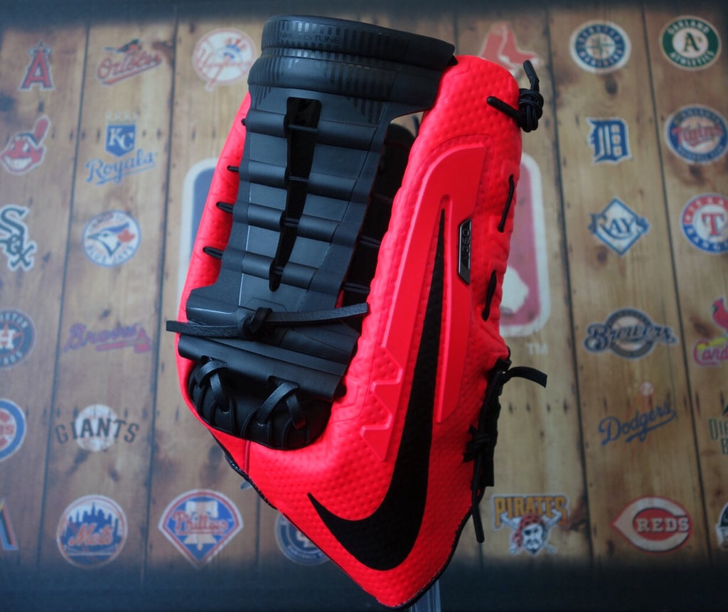 red nike baseball glove