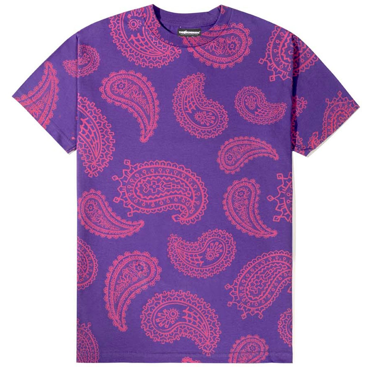 The Hundreds x Joshua Vides Paisley T-Shirt in Purple xld