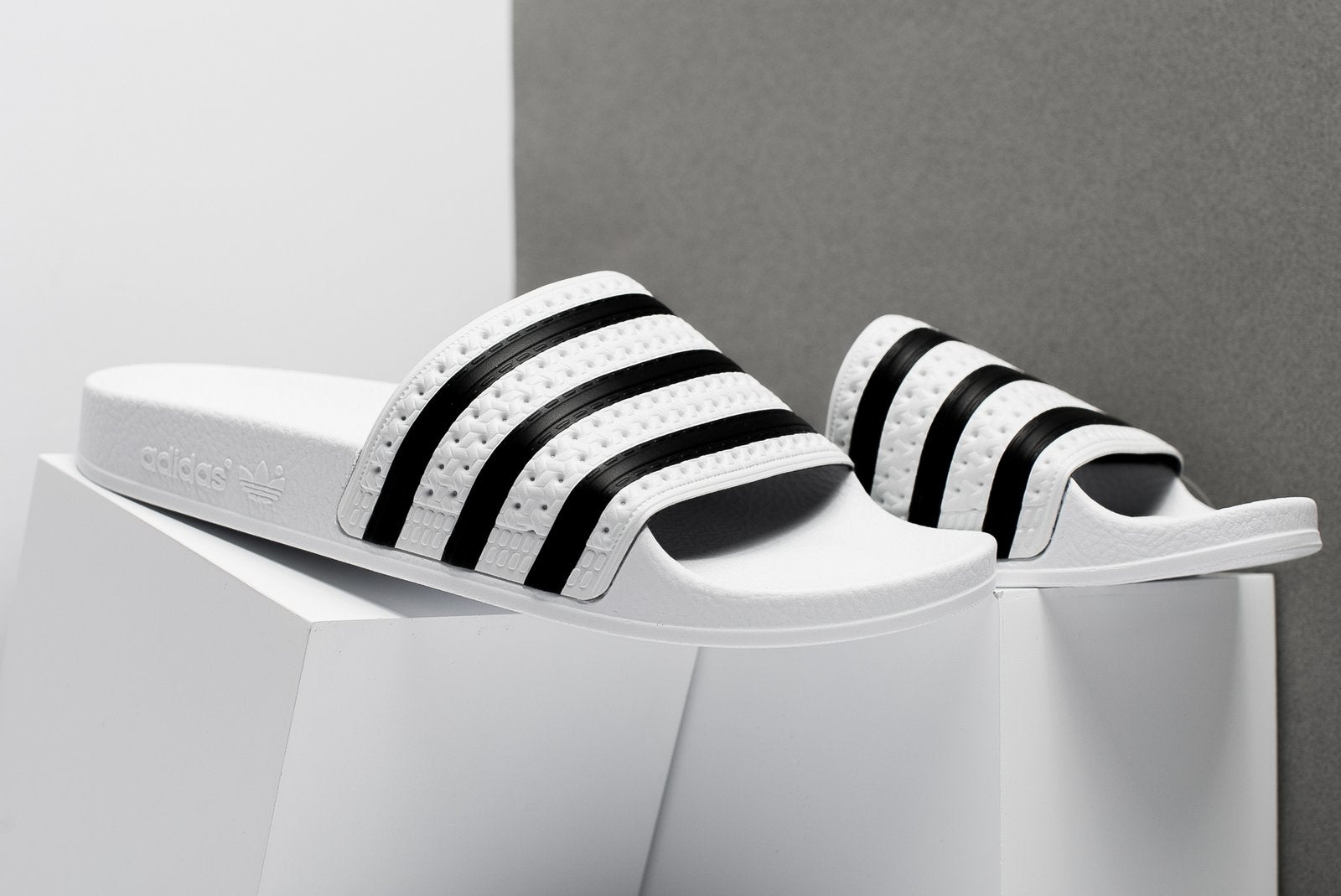 adidas adilette slides white