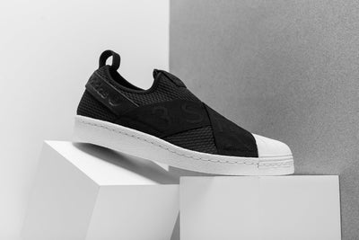 superstar slip on zwart