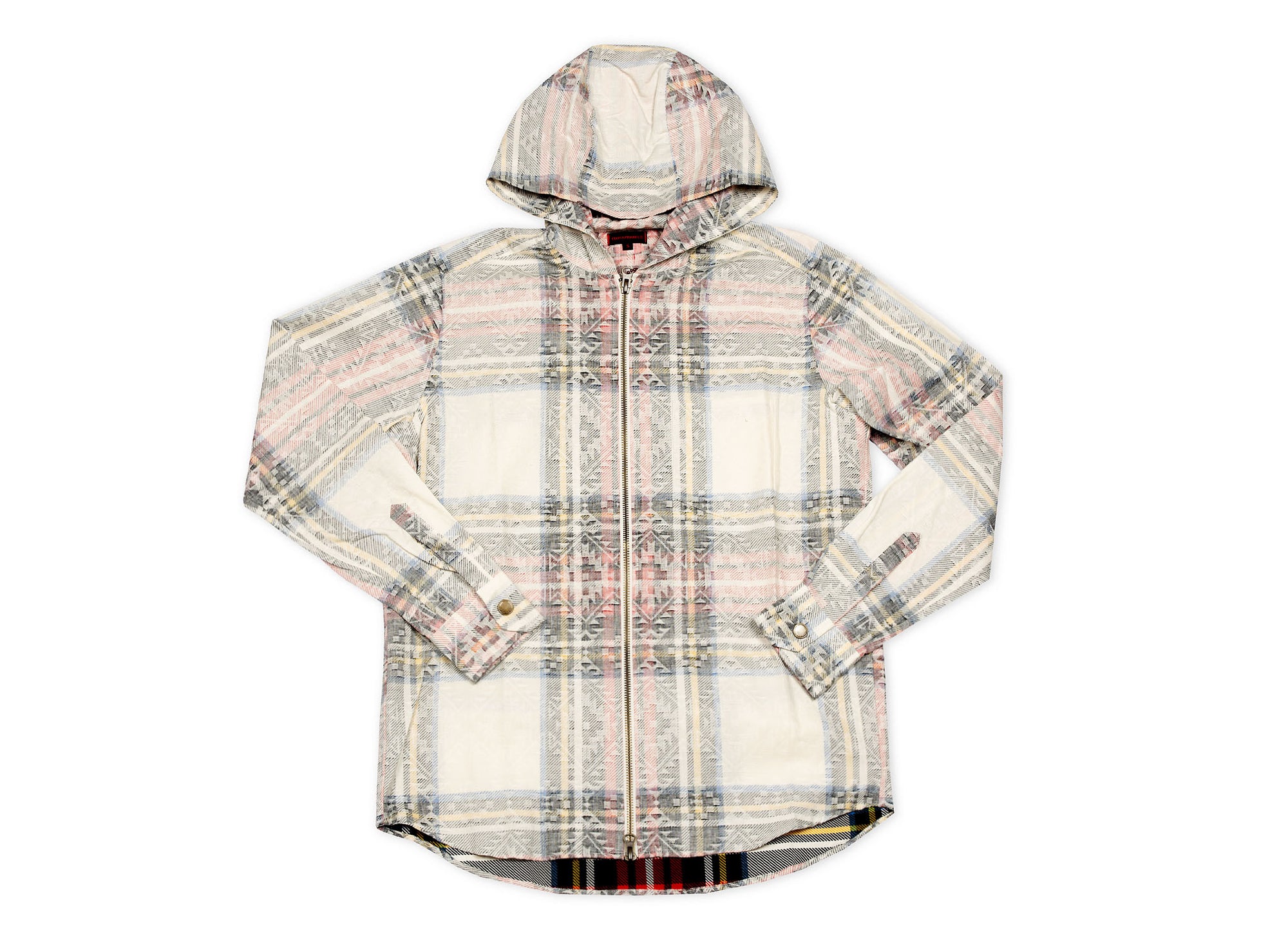 plaid zip up hoodie