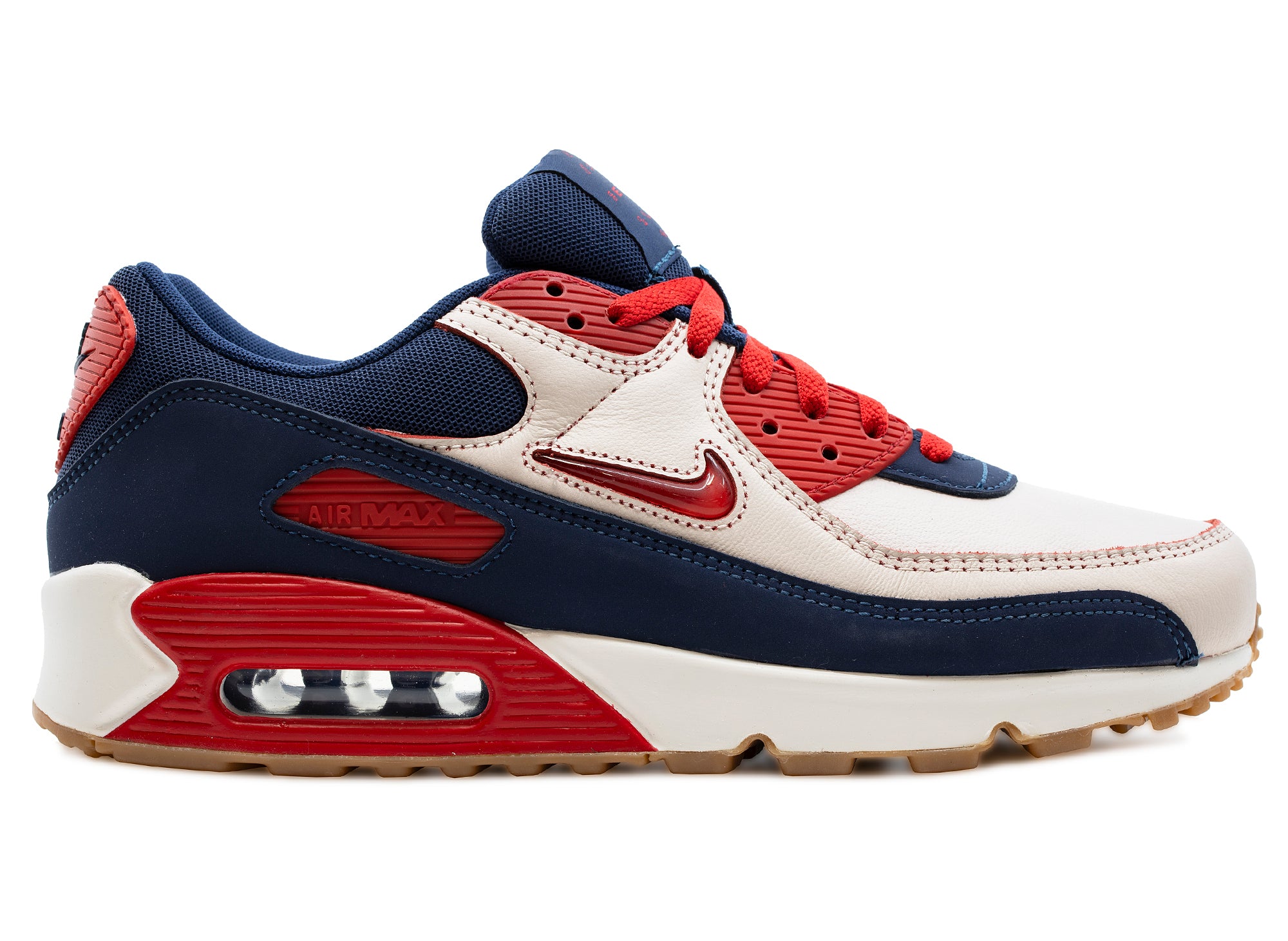 air max 90 midnight navy university red white