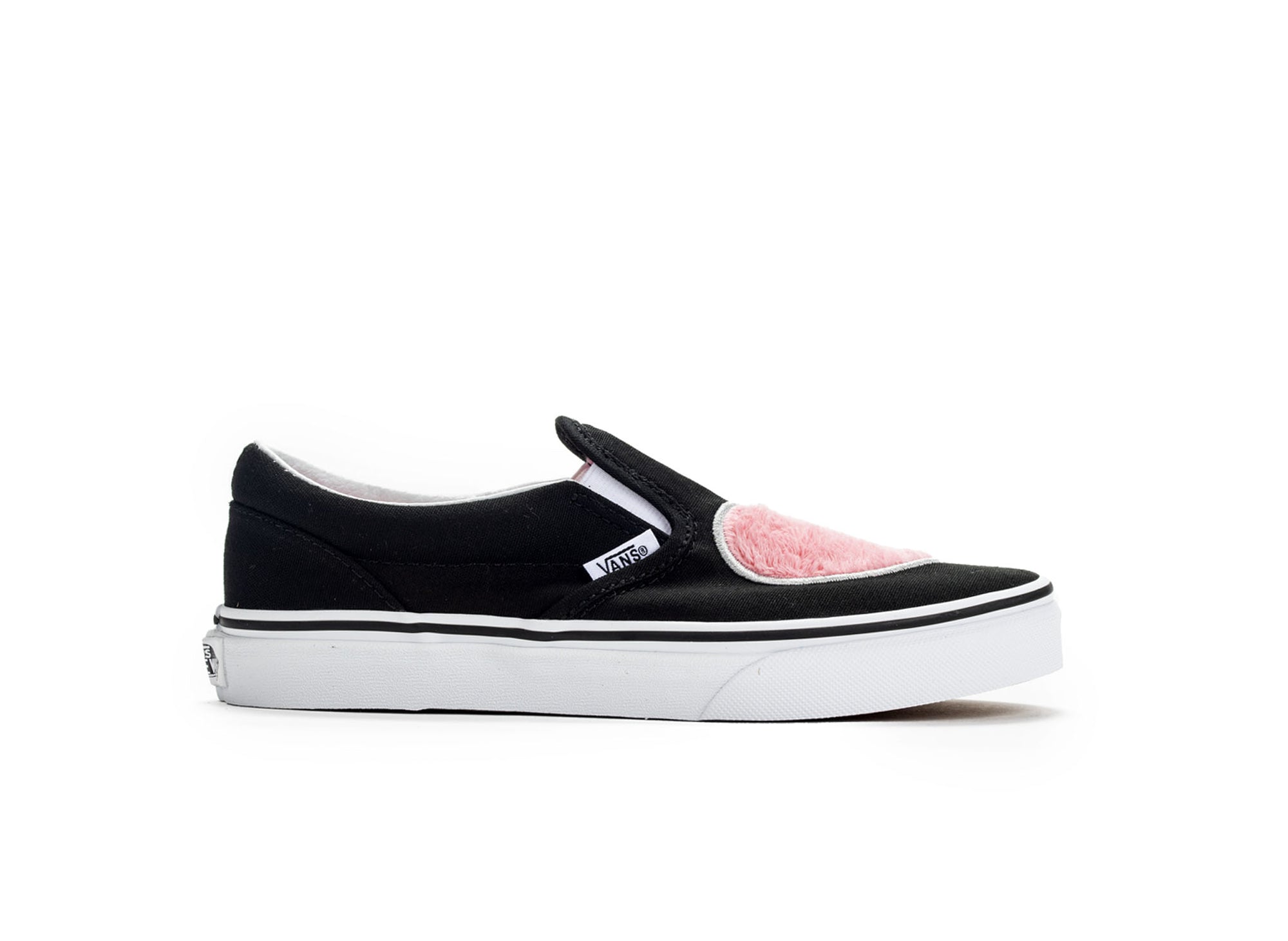 black and pink vans with hearts