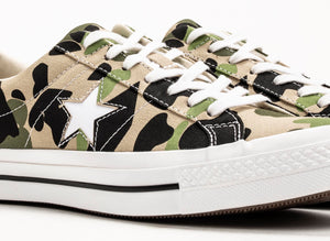 converse one star camo low top