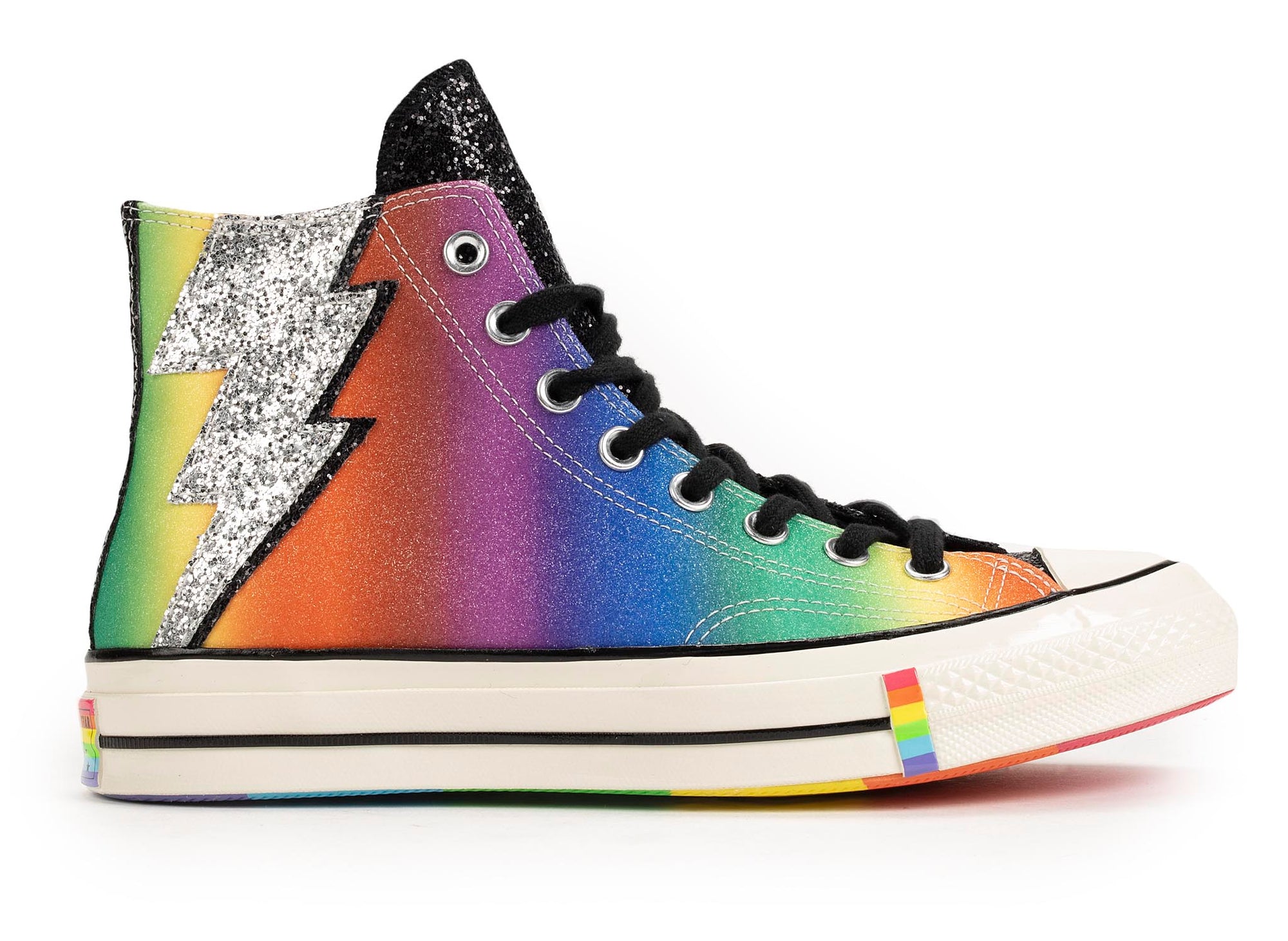 rainbow glitter converse