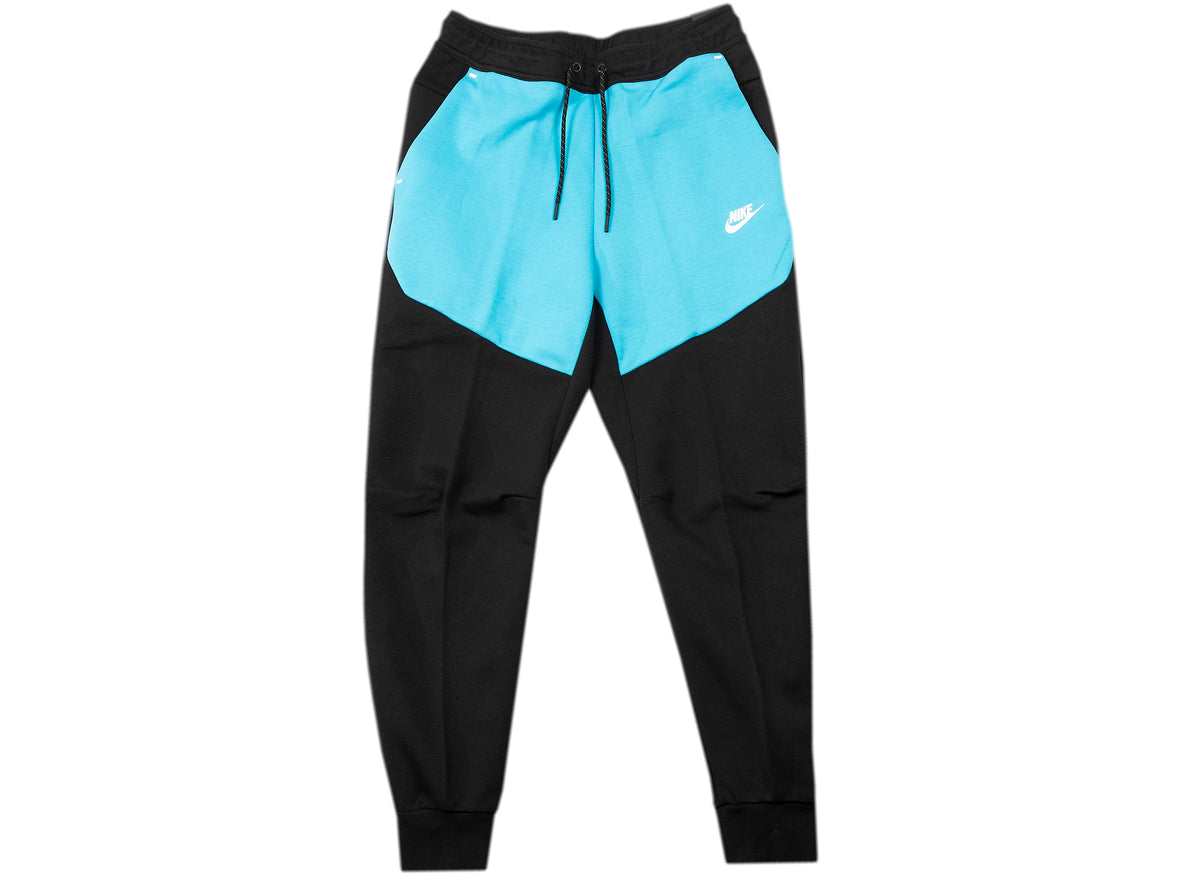 black and blue nike joggers