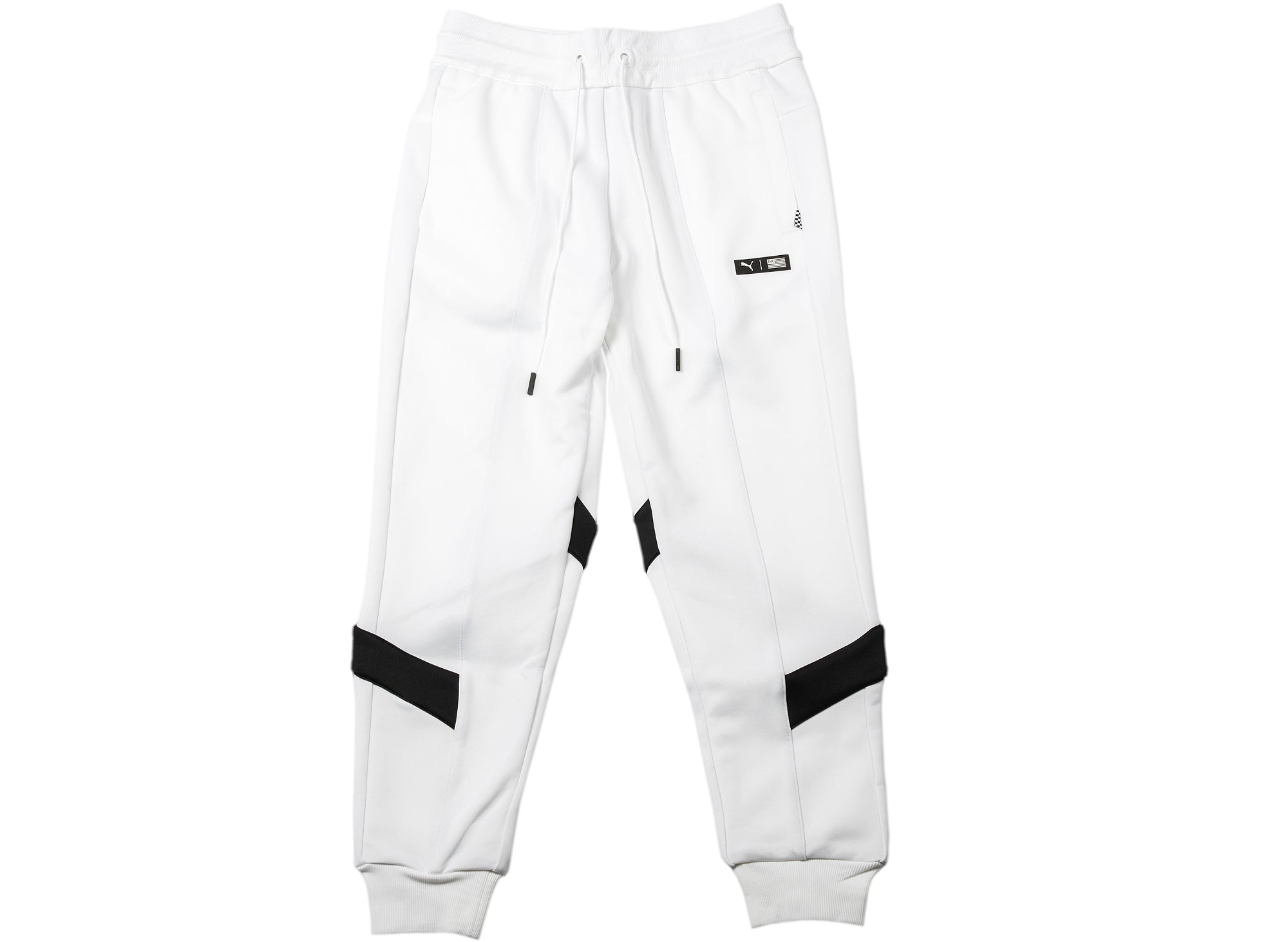 white puma track pants