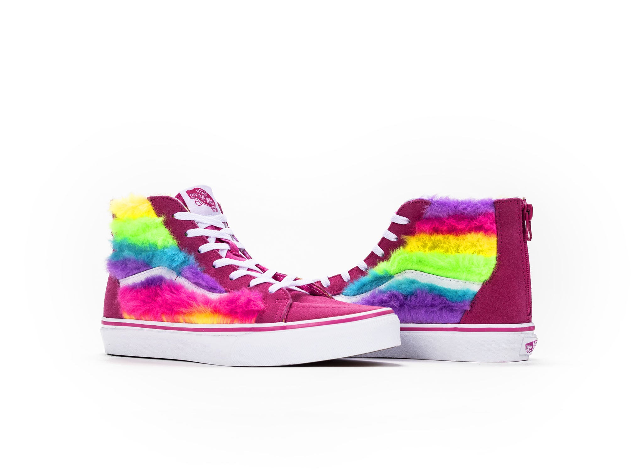 rainbow fur vans