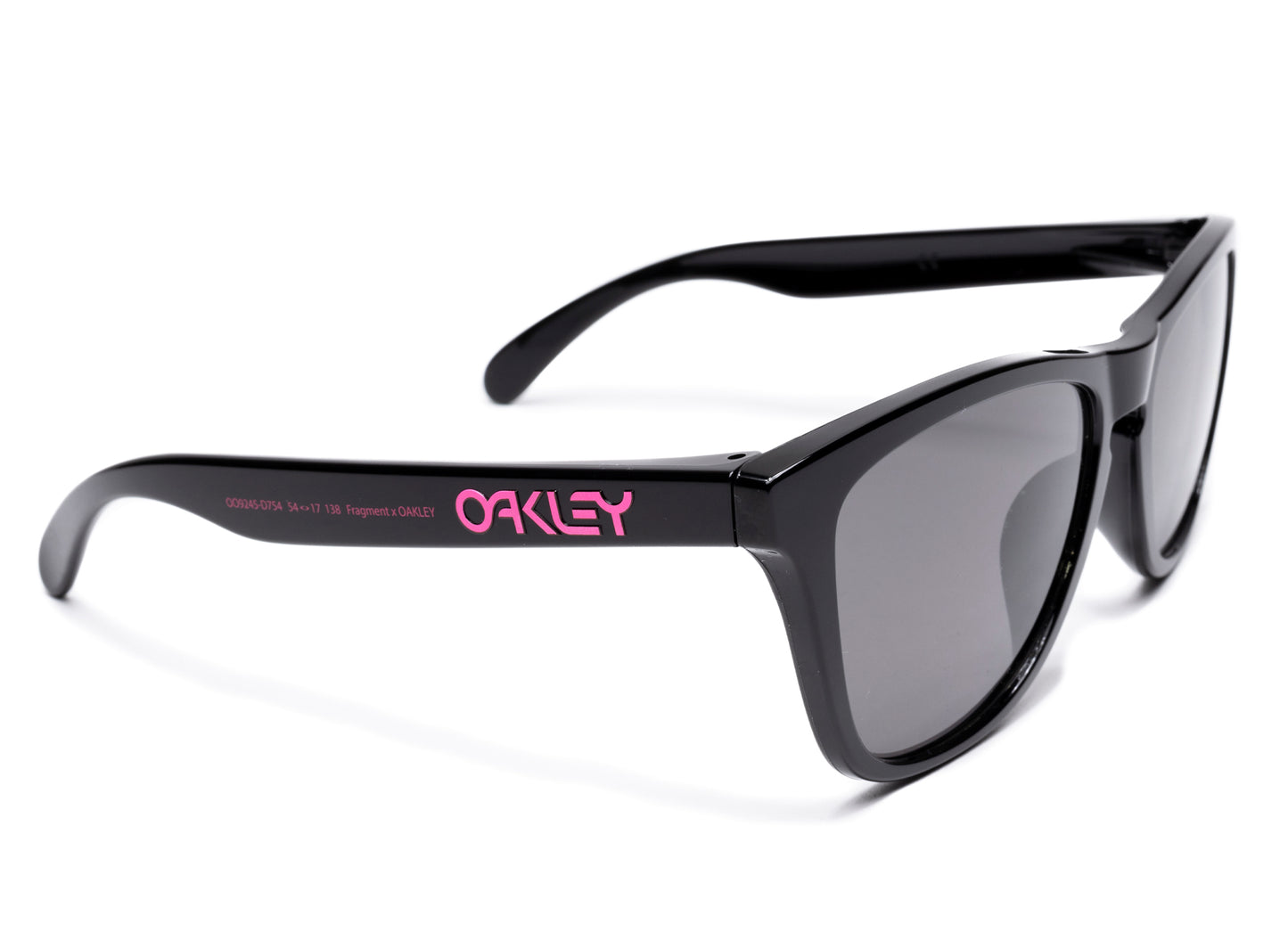 Oakley x FRGMNT Frogskins Polished Black w/ Prizm Grey 'Vivid Pink' xl