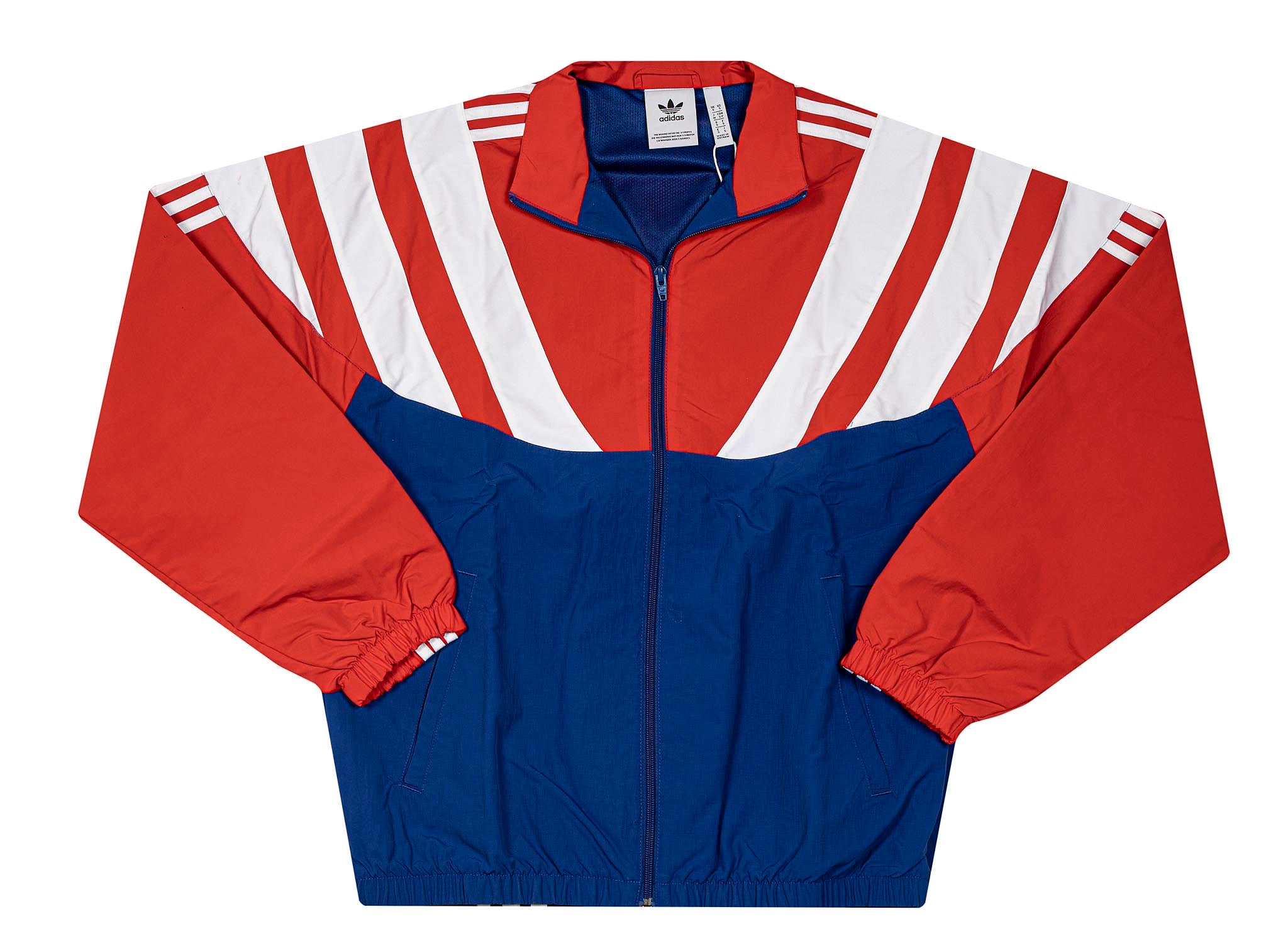 red white and blue adidas track jacket