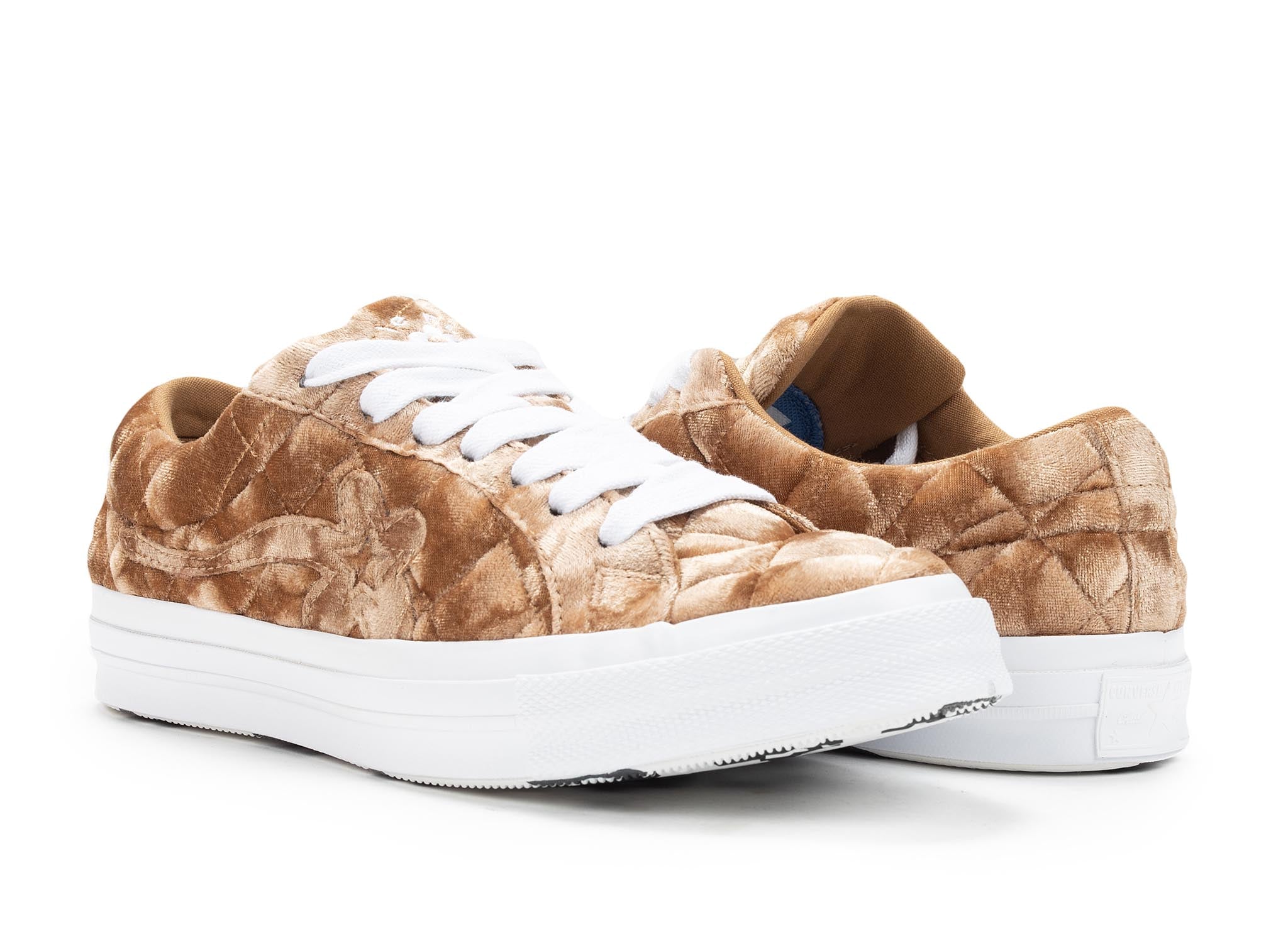 converse rose gold quilted