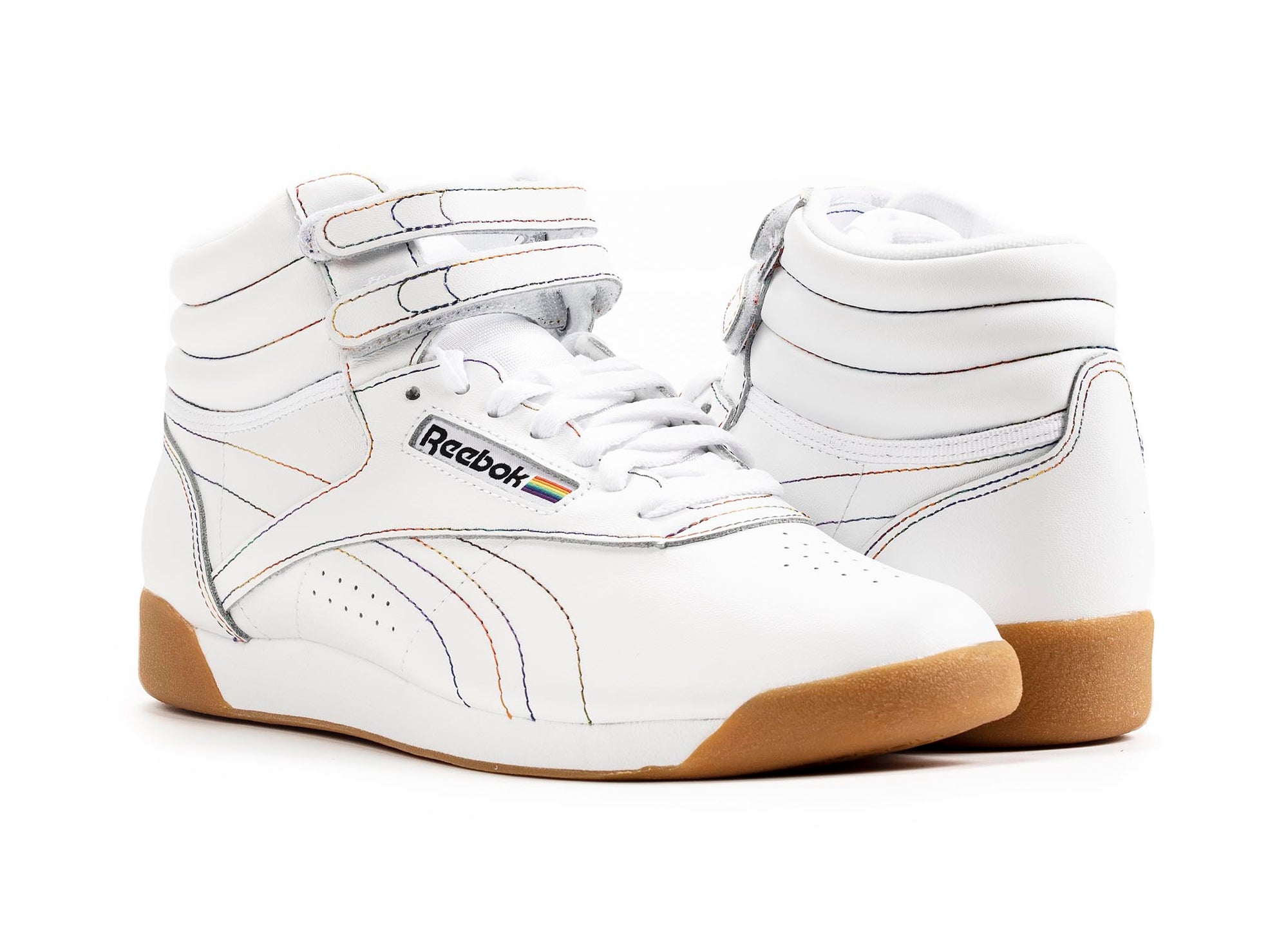 reebok freestyle hi wedge white