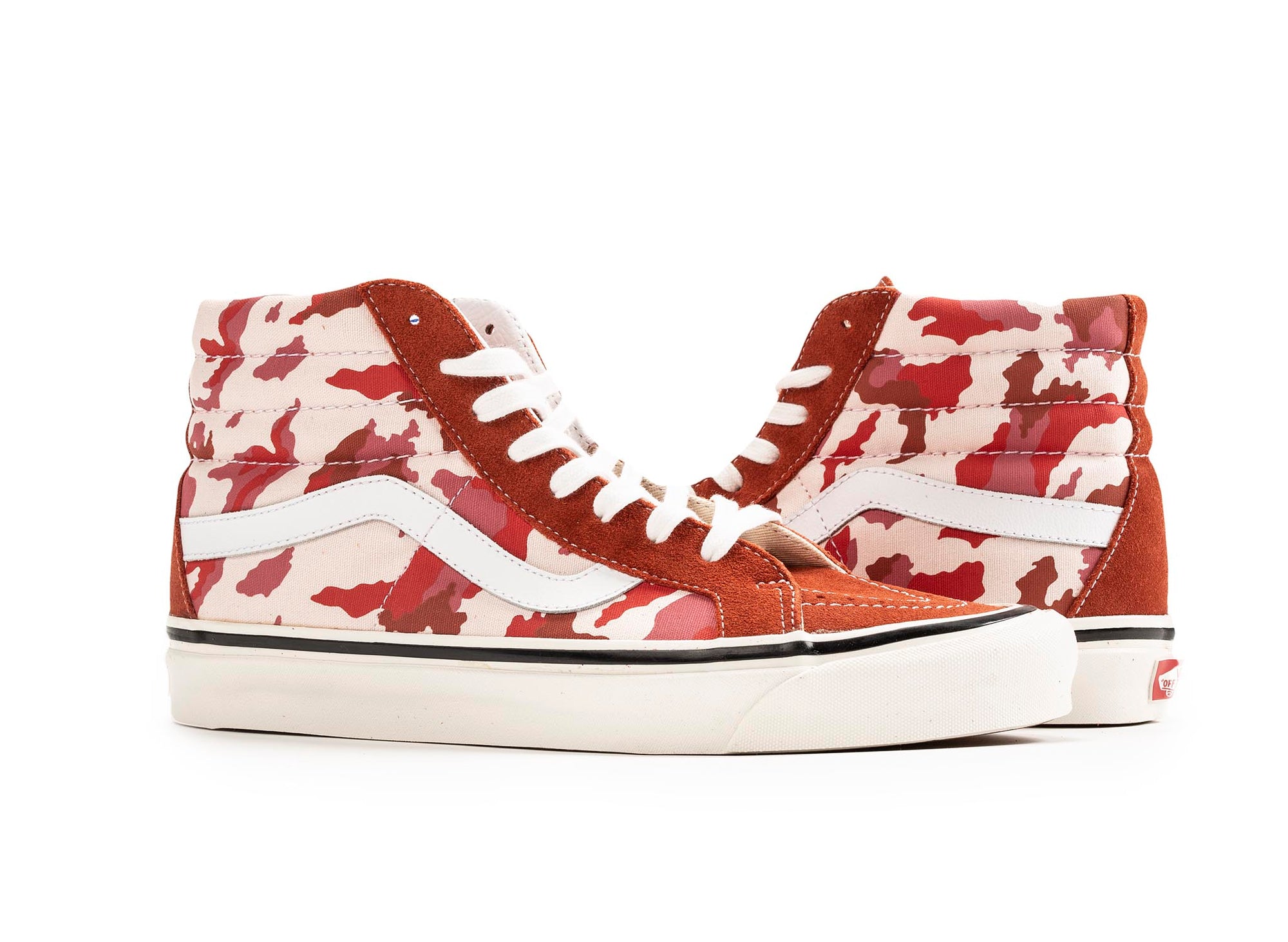 red camo sneakers