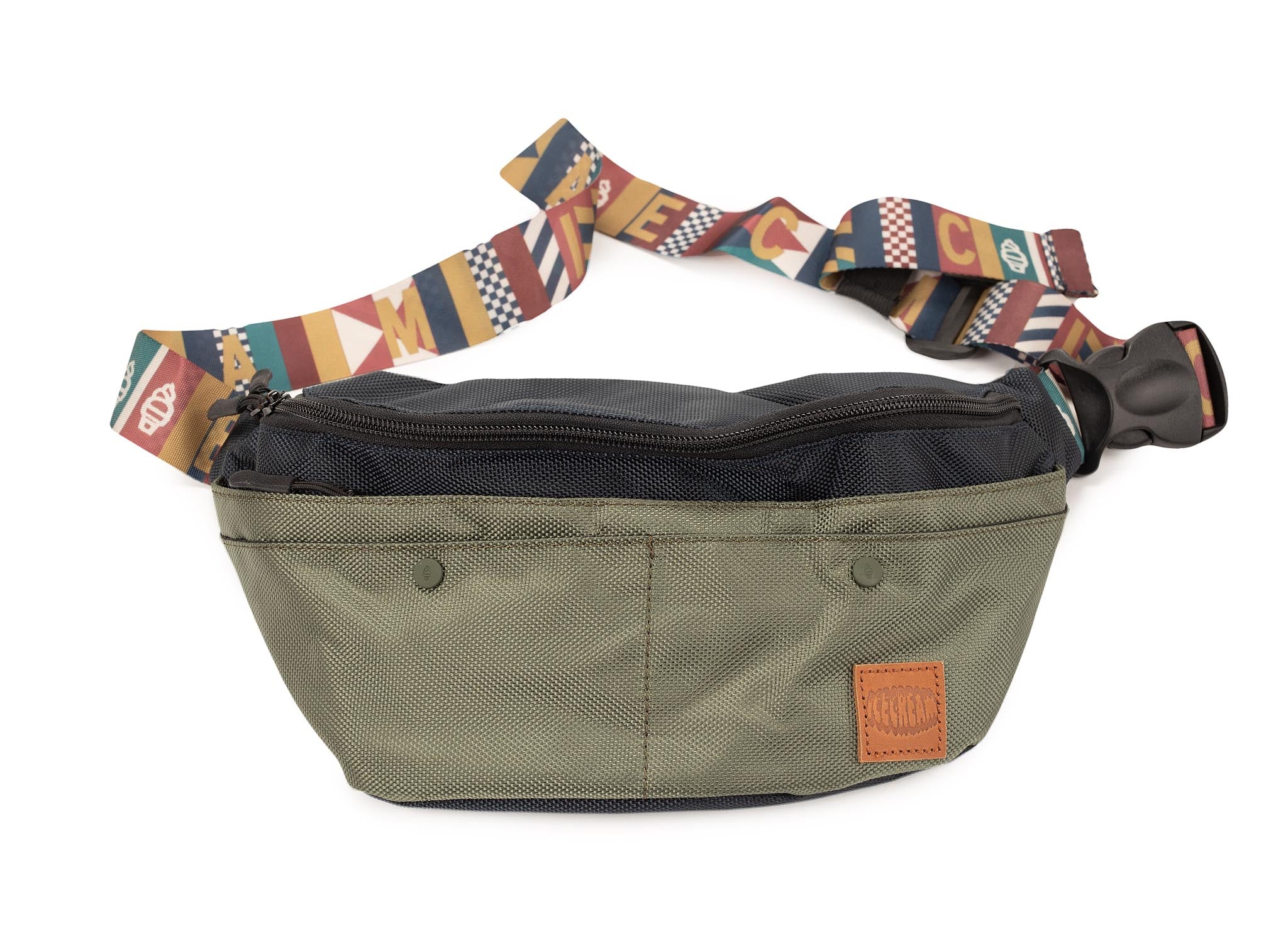 cream fanny pack