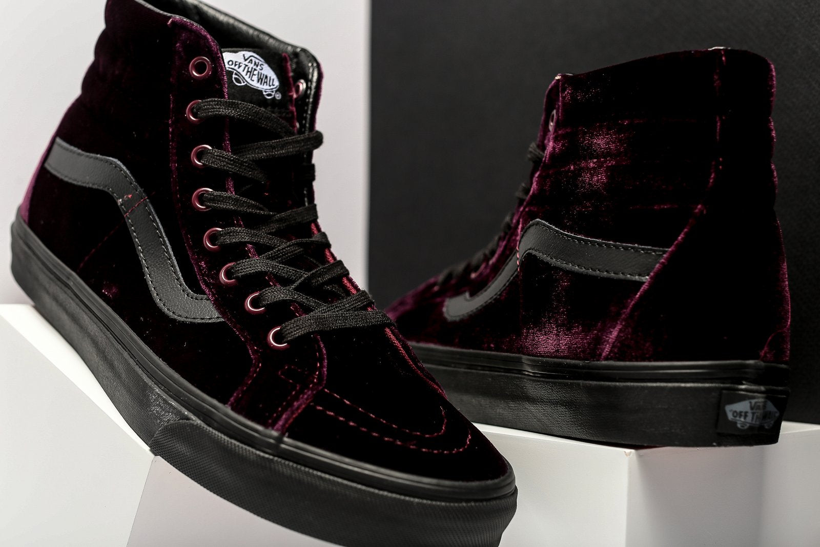 vans sk8 hi velvet burgundy