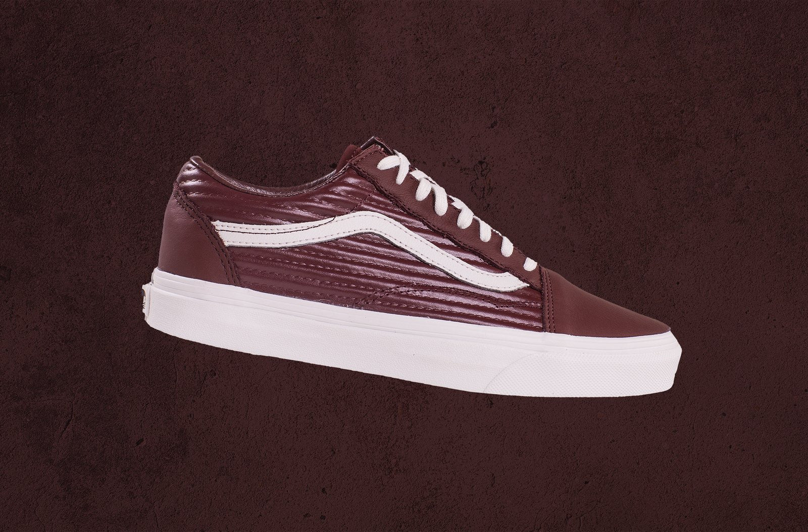 maroon leather vans