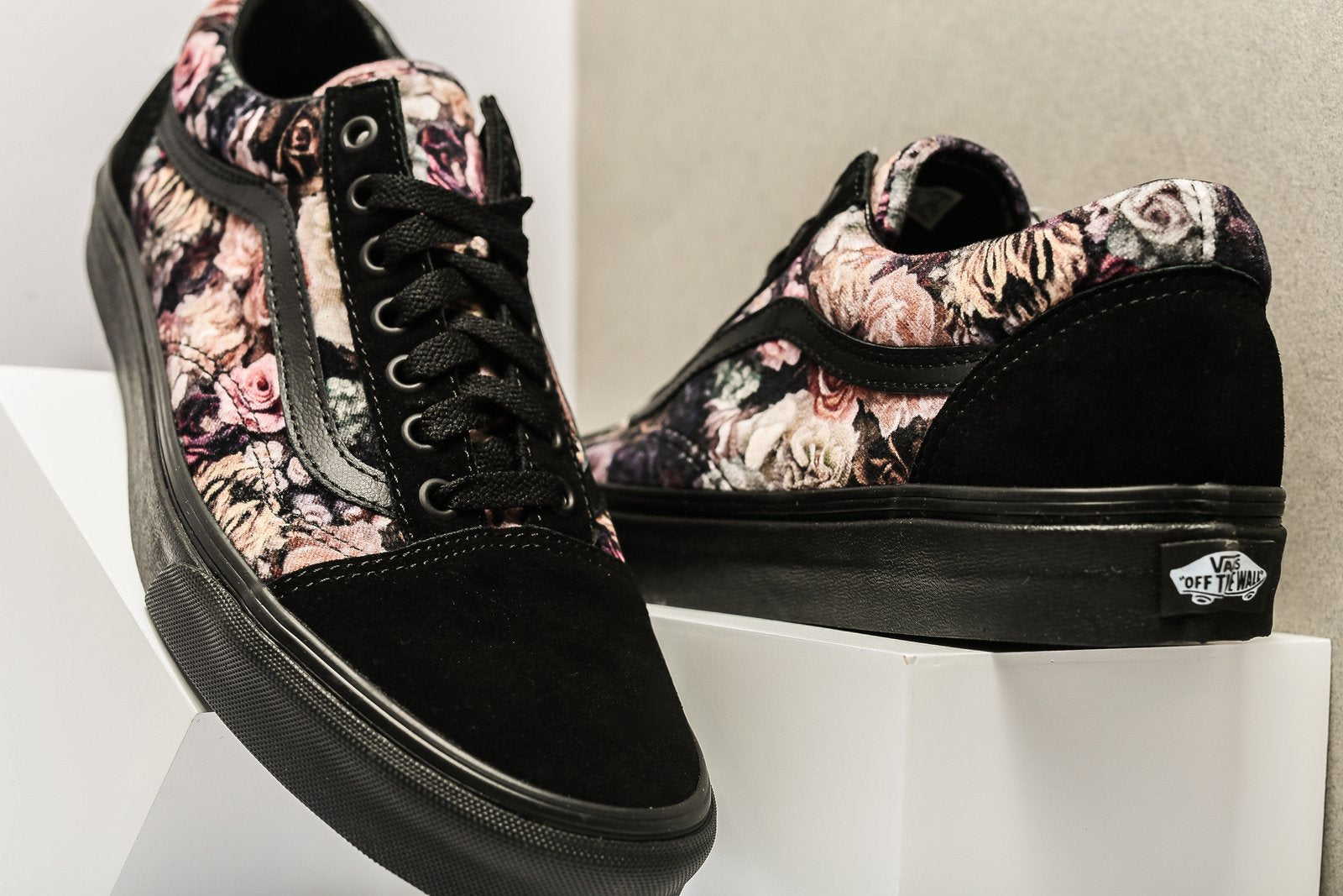 vans old skool floral velvet