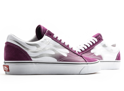 vans old skool purple flame