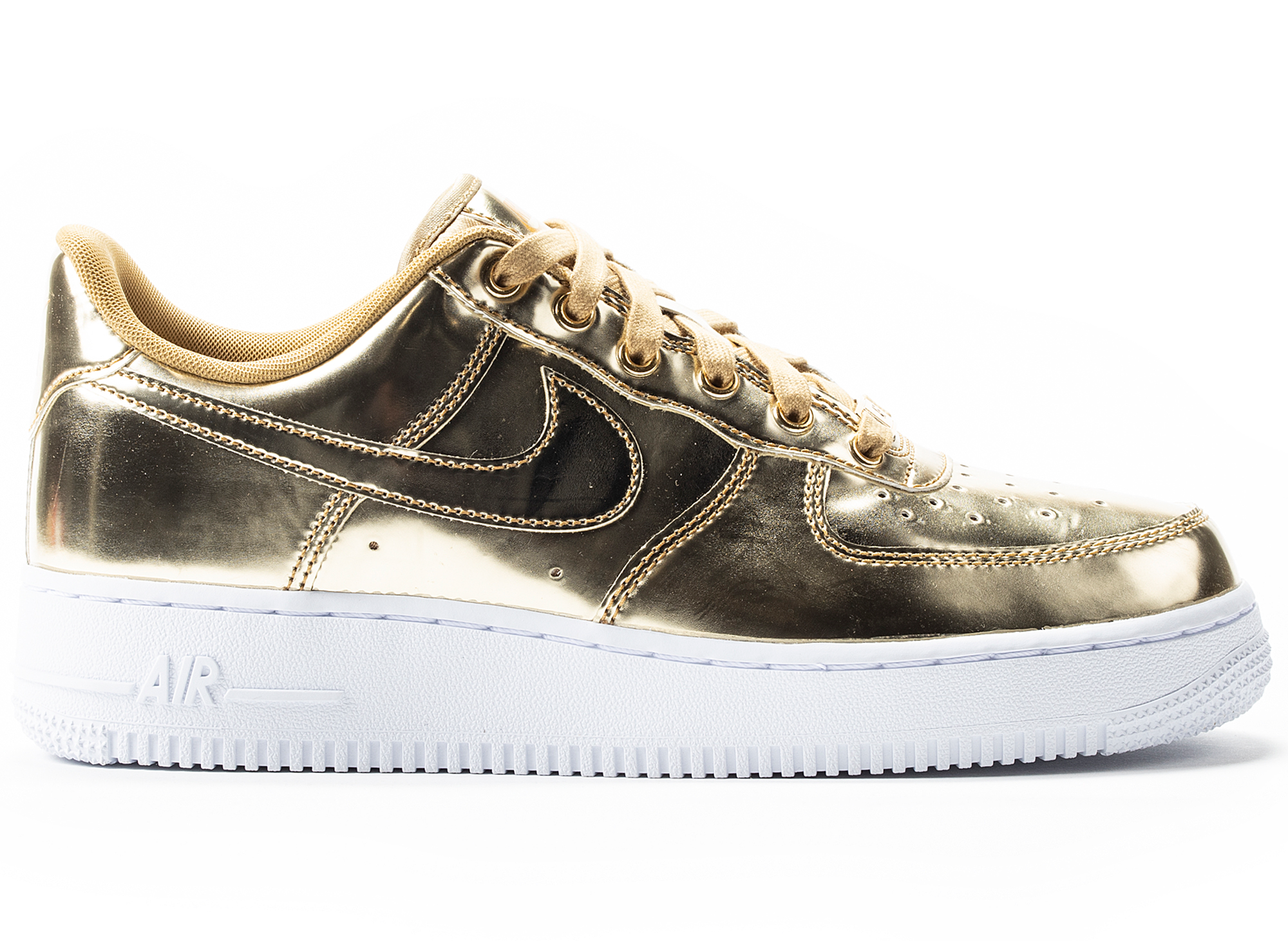 nike women's air force 1 sp metallic gold