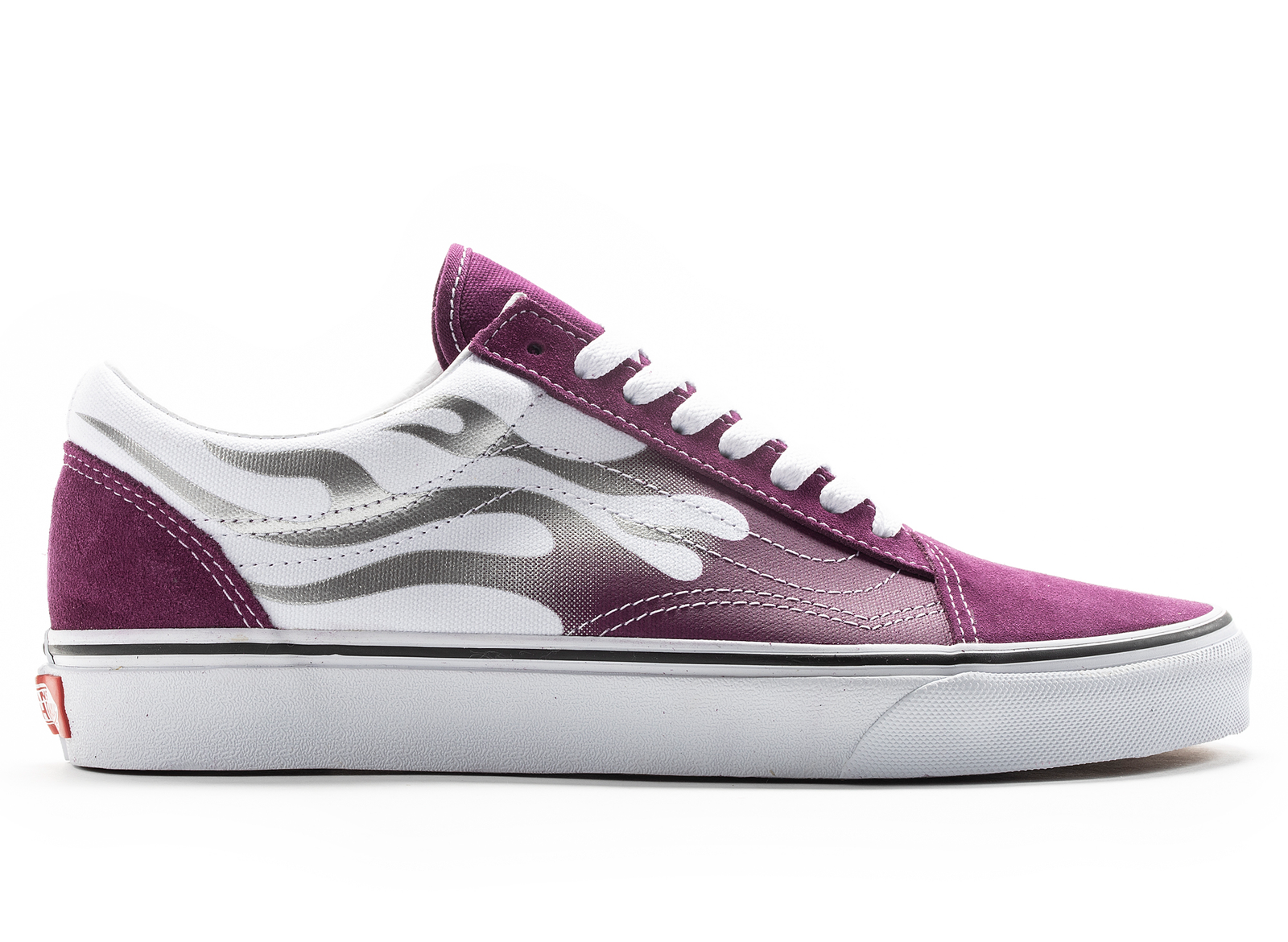 vans old skool purple flame