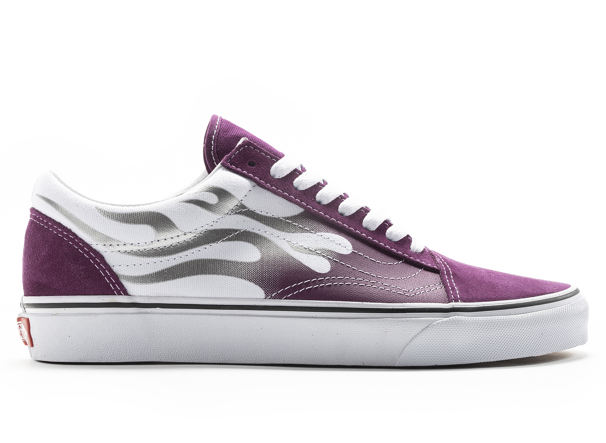 vans old skool purple flame