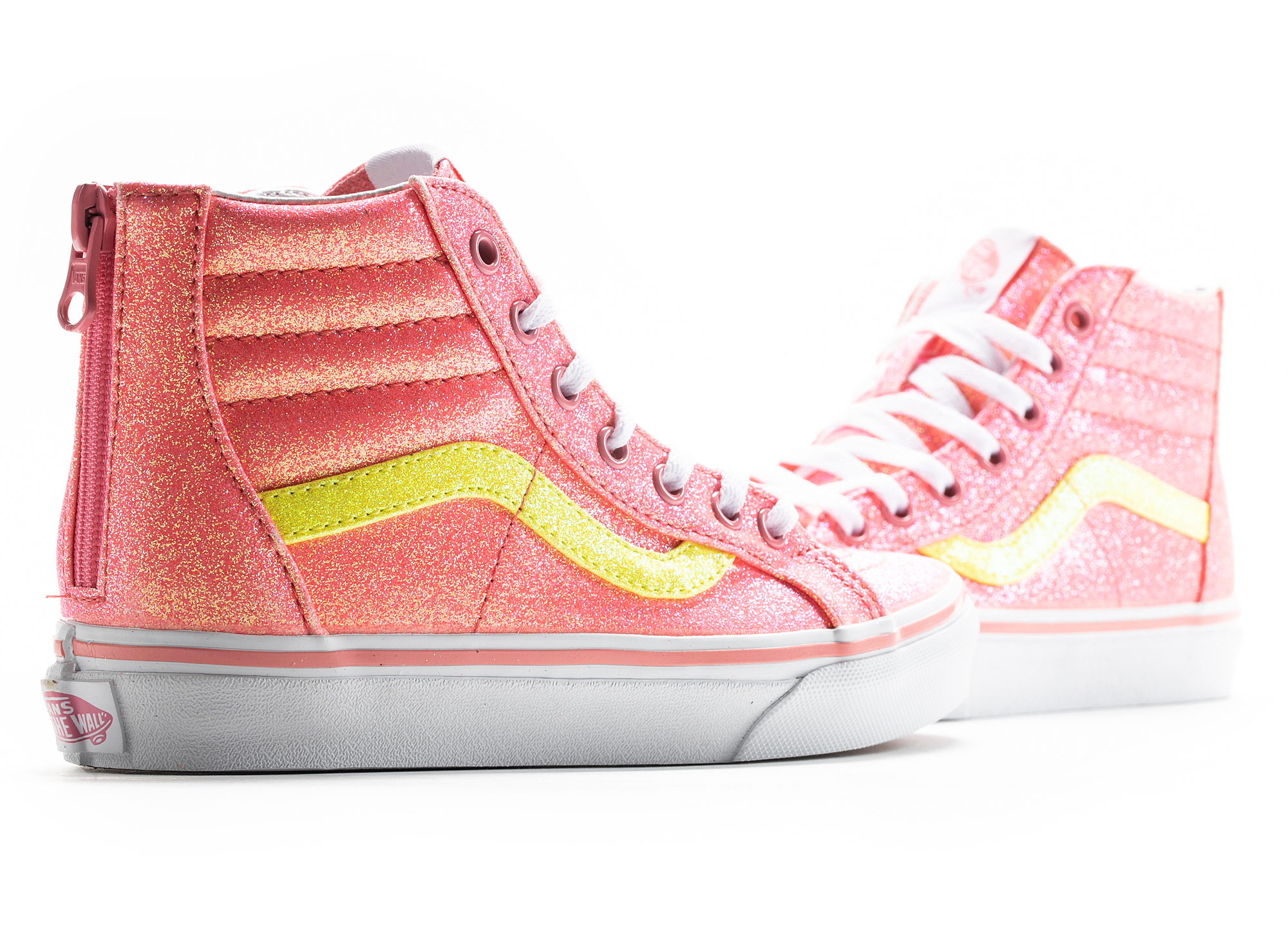 vans sk8 hi pink glitter