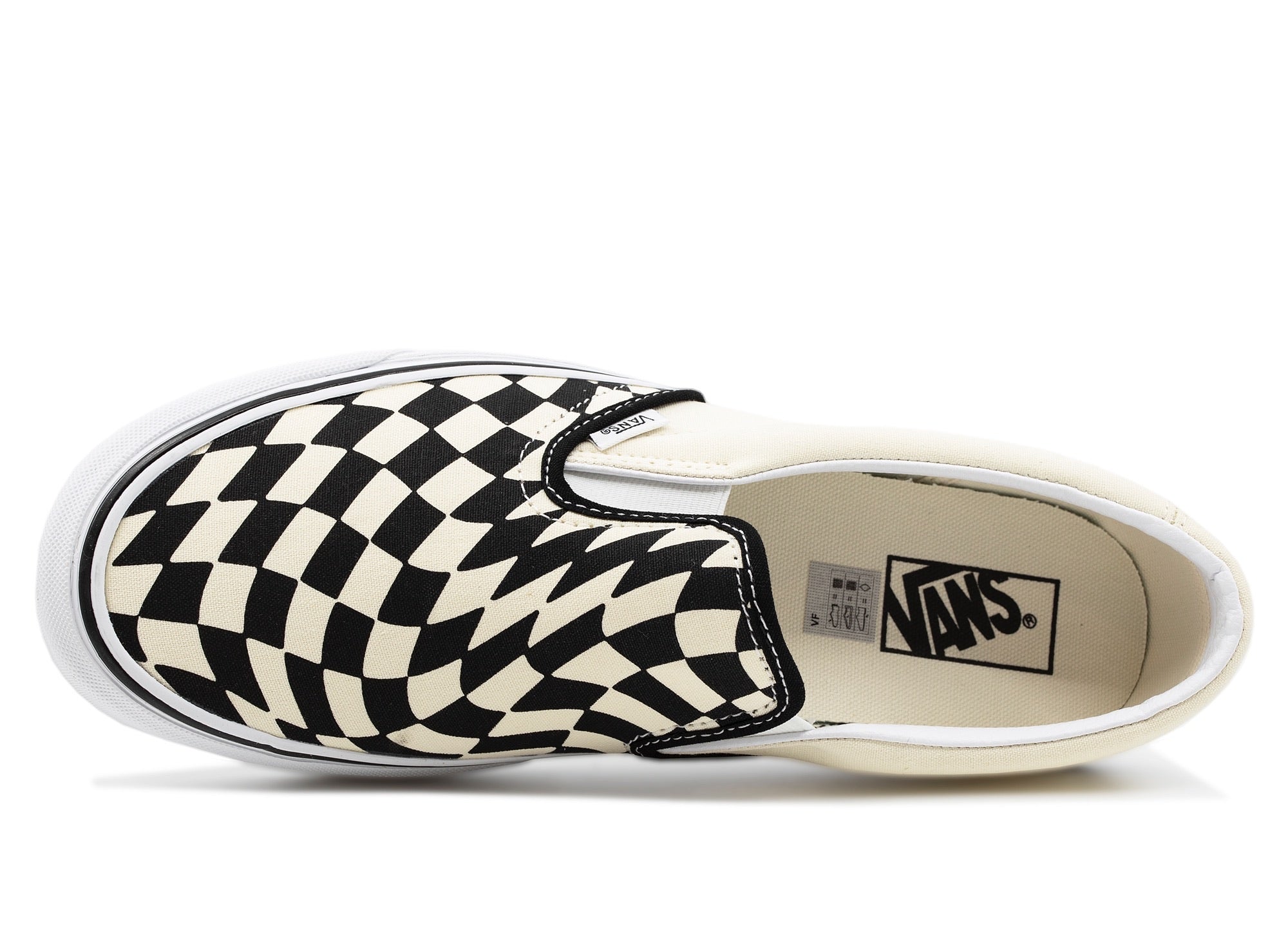 warped checkered vans