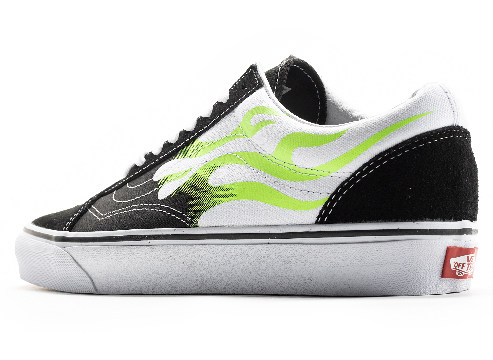 vans old skool green flames,Quality 