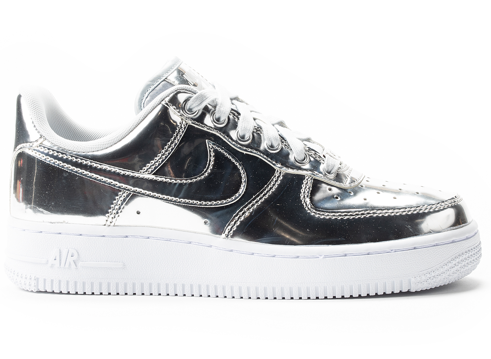 nike air force 1 metallic silver