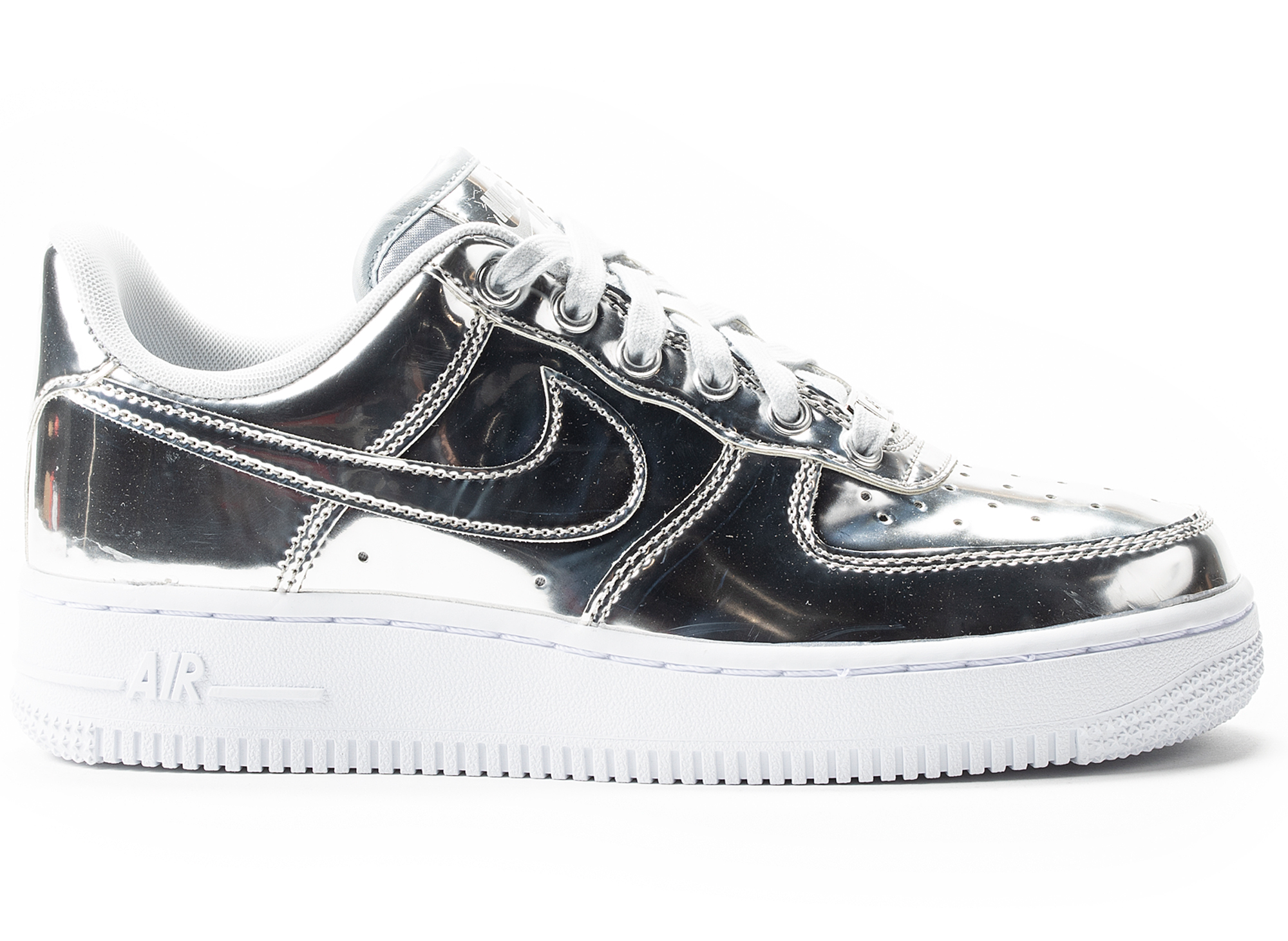 nike air force 1 womens white and silver