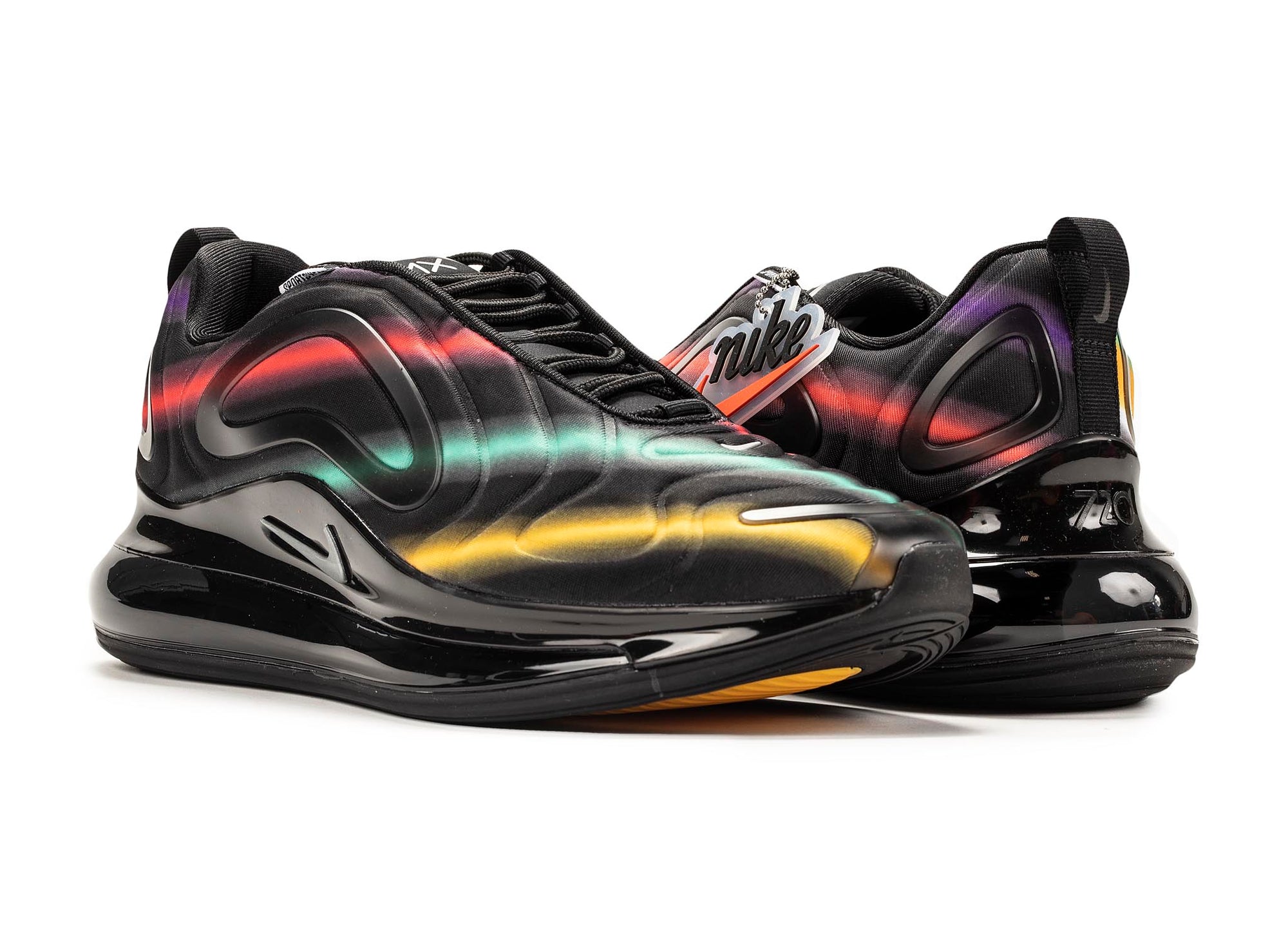 nike air max 720 neon black