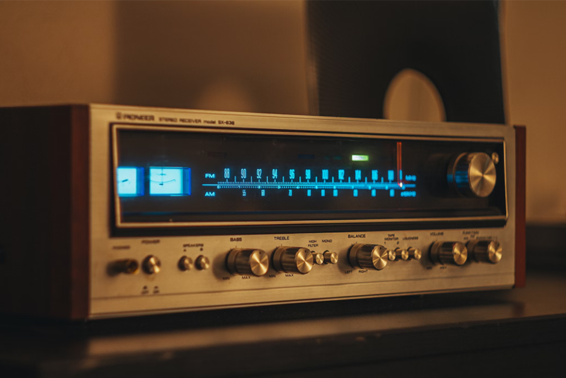 Radio on a counter