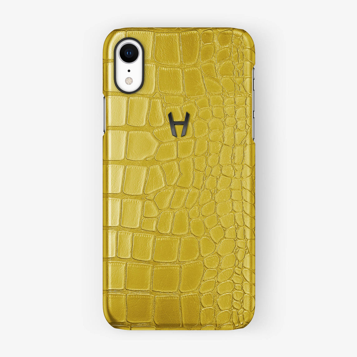 Alligator Case Iphone Xr Yellow Black Hadoro Paris
