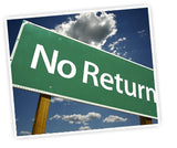 Sign saying no return showing that you can't return a WJ Southard Natural Latex Mattress 