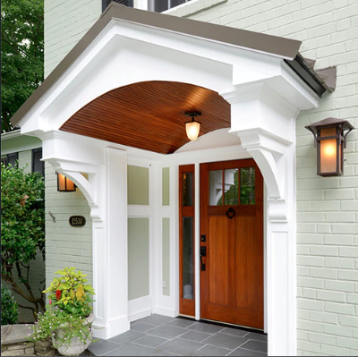 entrance system with corbels