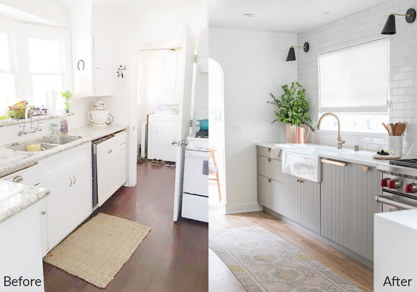 before and after kitchen remodel