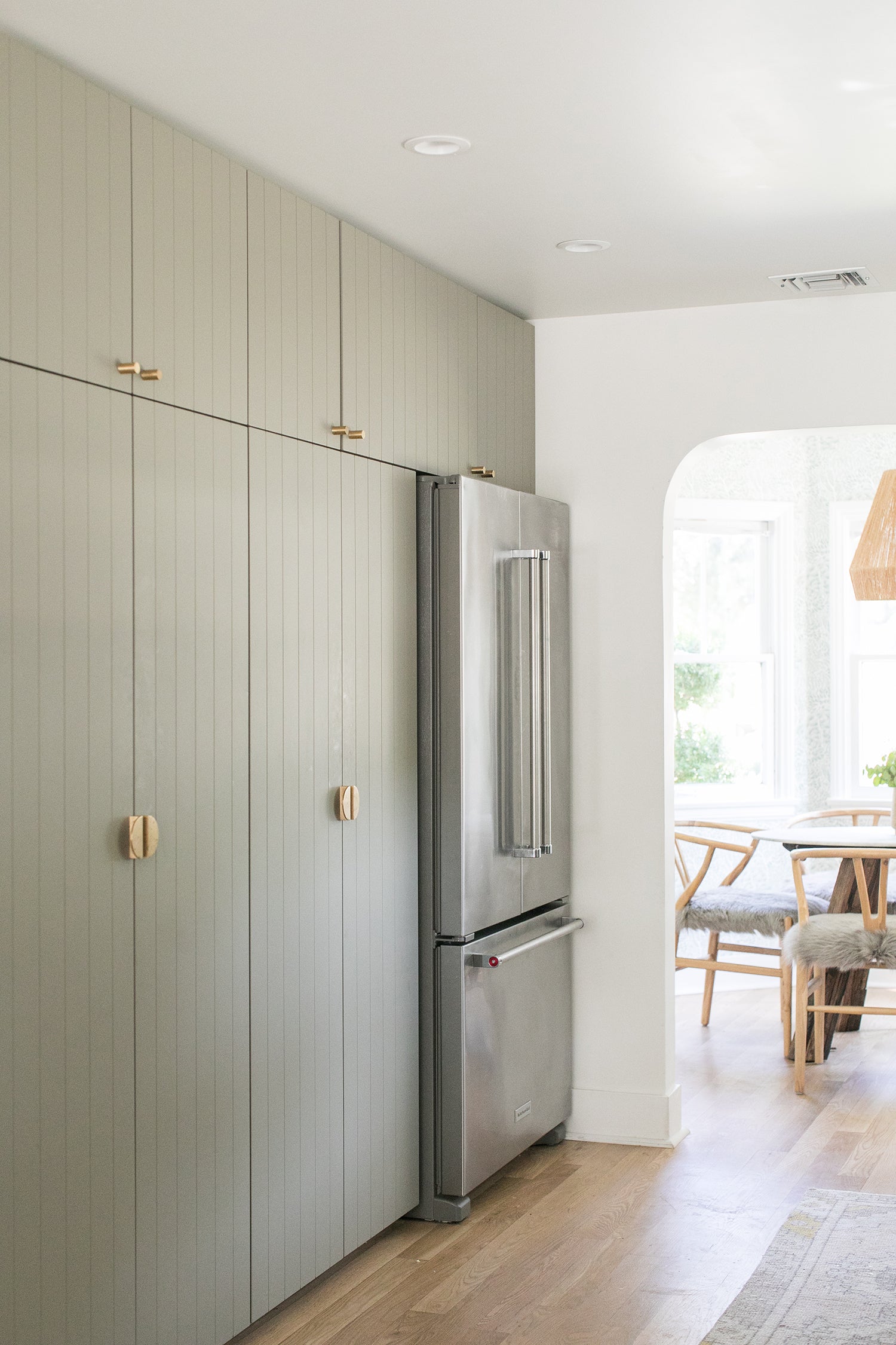 tall beaded kitchen cabinet storage