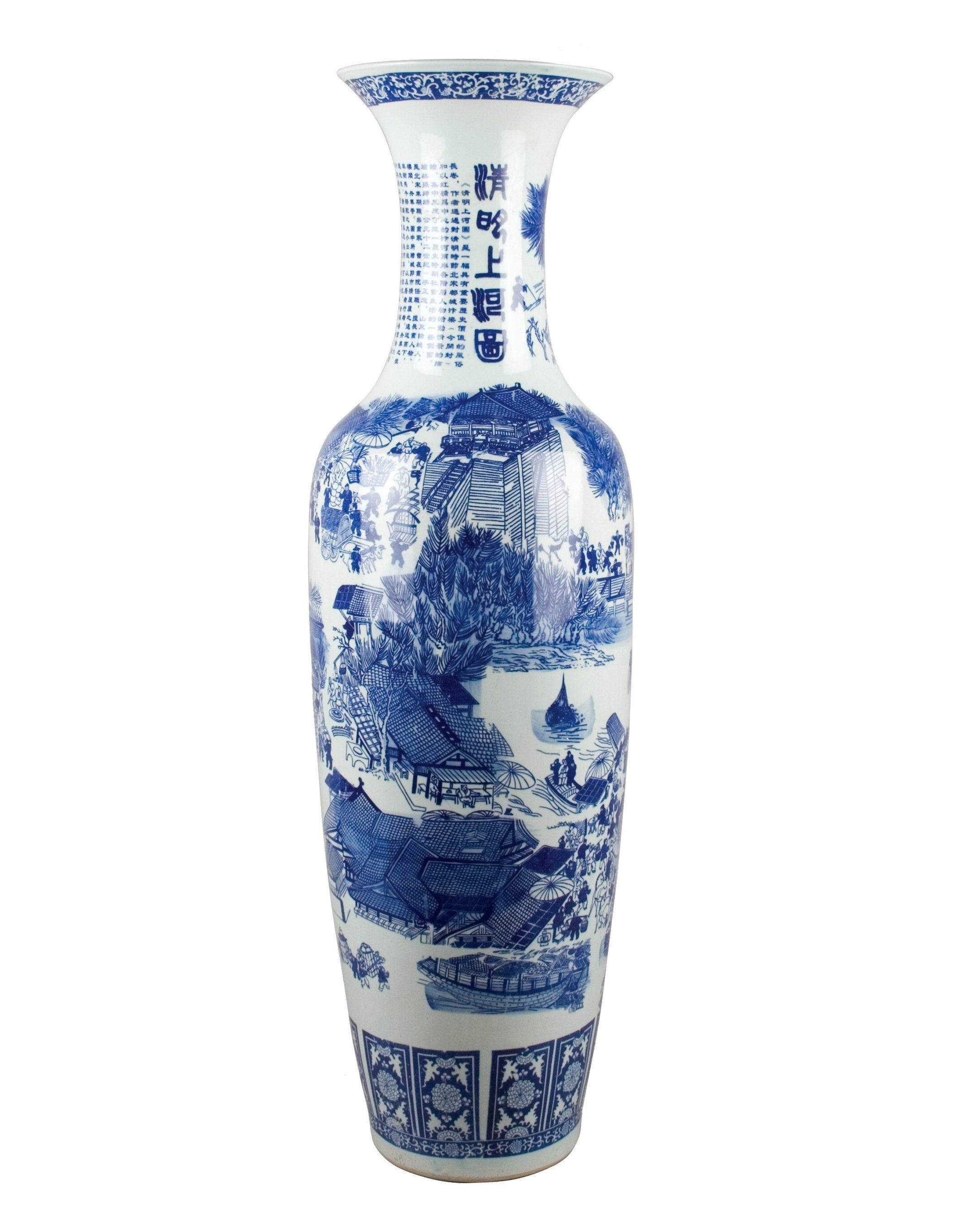 lovecup blue white 48tall porcelain vase l216