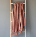 Lovecup Coral Washed Linen Throw L427
