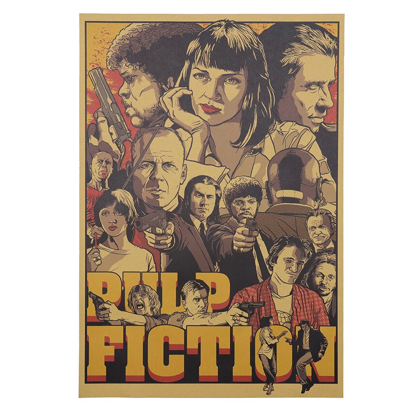 Pulp Fiction Illustrated Movie Poster – Poster Pagoda