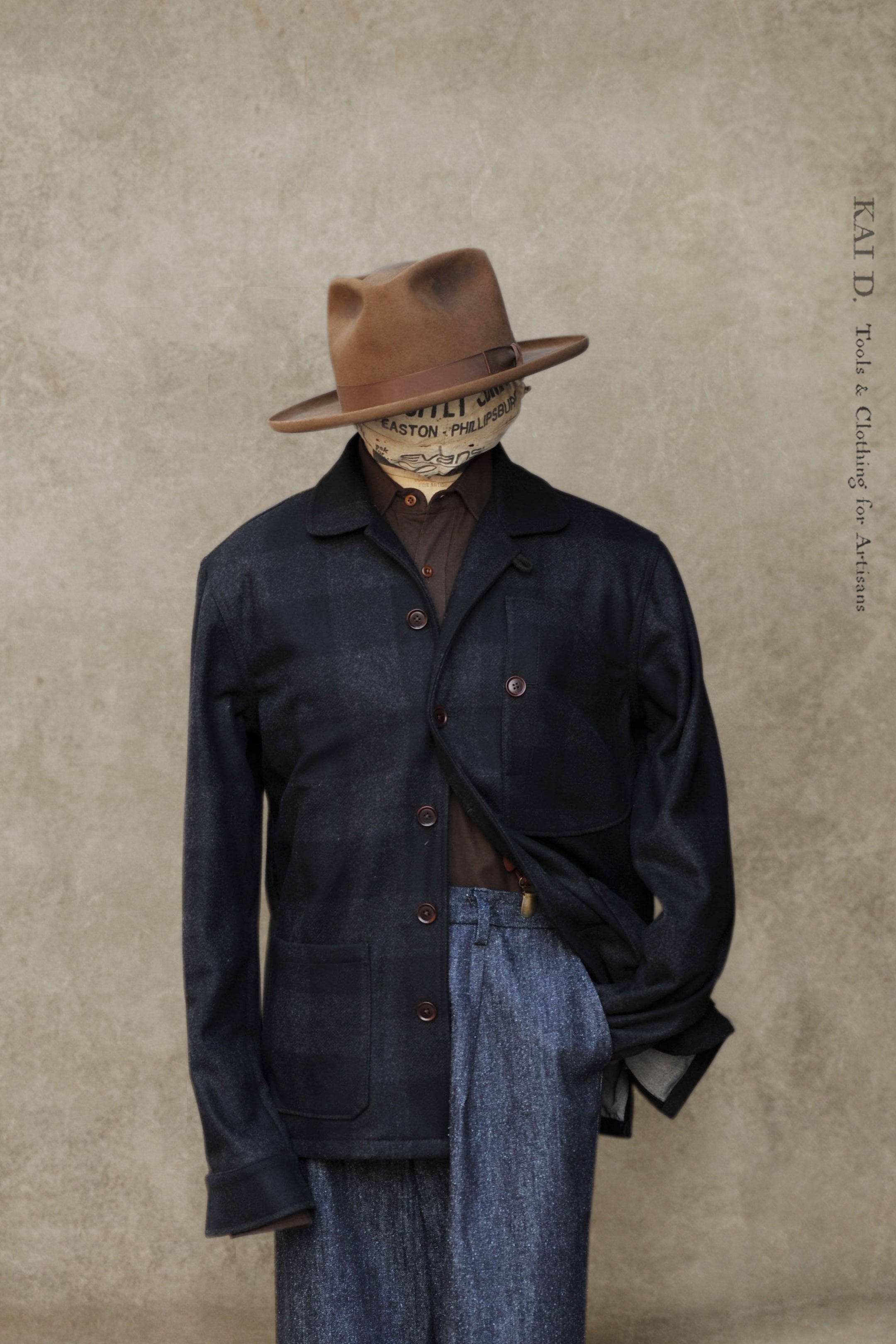 Hardy Chore Jacket - Tonal Wool Plaid - M