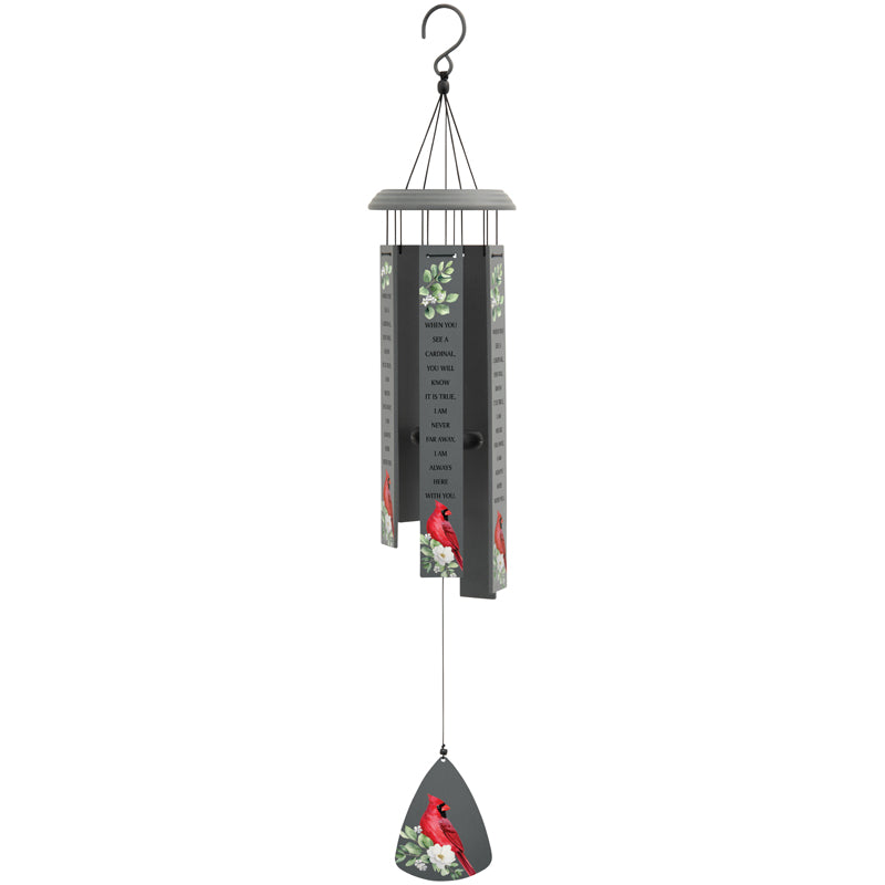 Windchime - Cardinal with Bars "When you see a cardinal..."