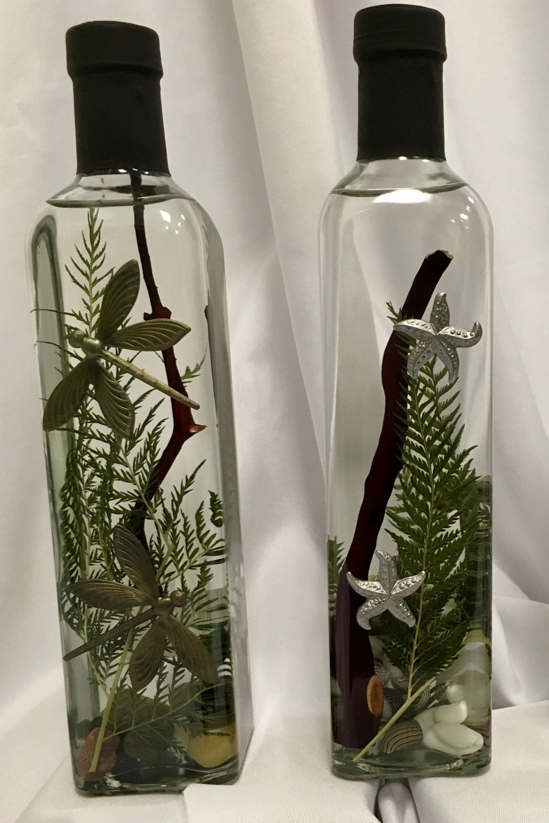 Oil Candle ~ Square Bottle Vase (multiple styles)